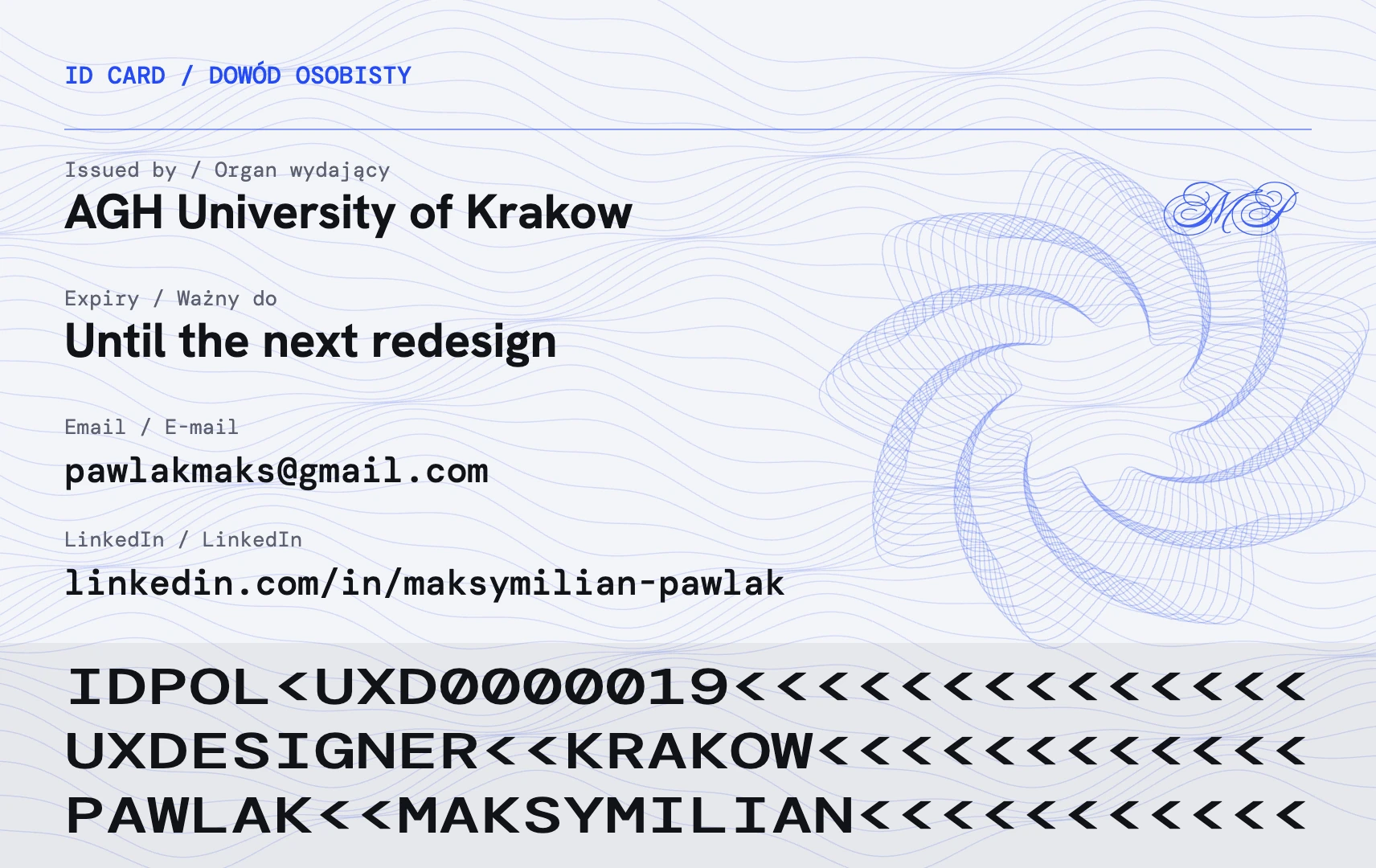 Back of the ID card with issuer, expiry and contact details